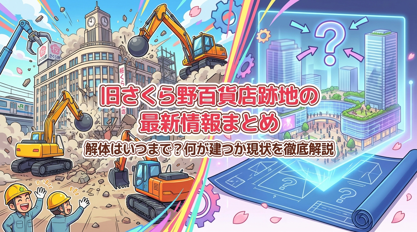 旧さくら野百貨店跡地の最新情報まとめ|解体はいつまで?何が建つか現状を徹底解説