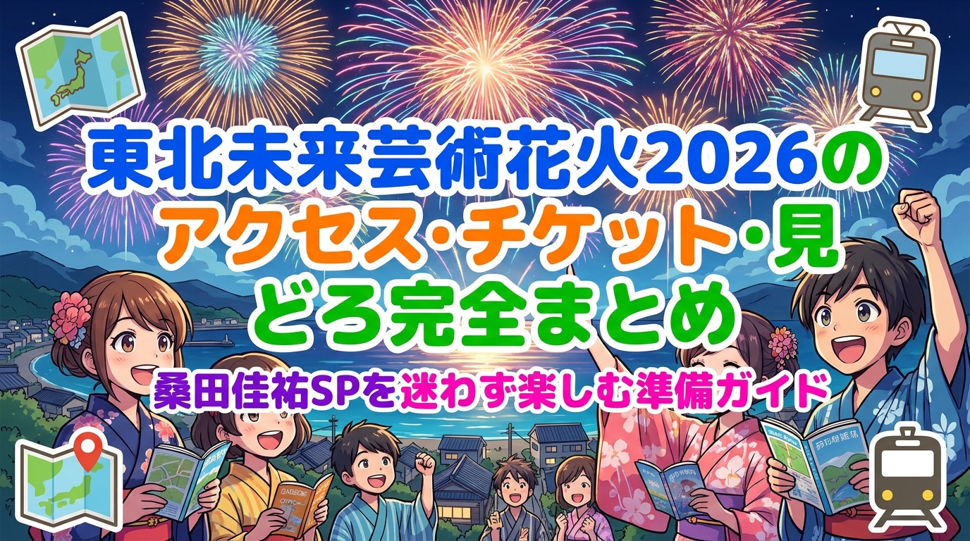 東北未来芸術花火2026のアクセス・チケット・見どころ完全まとめ|桑田佳祐SPを迷わず楽しむ準備ガイド