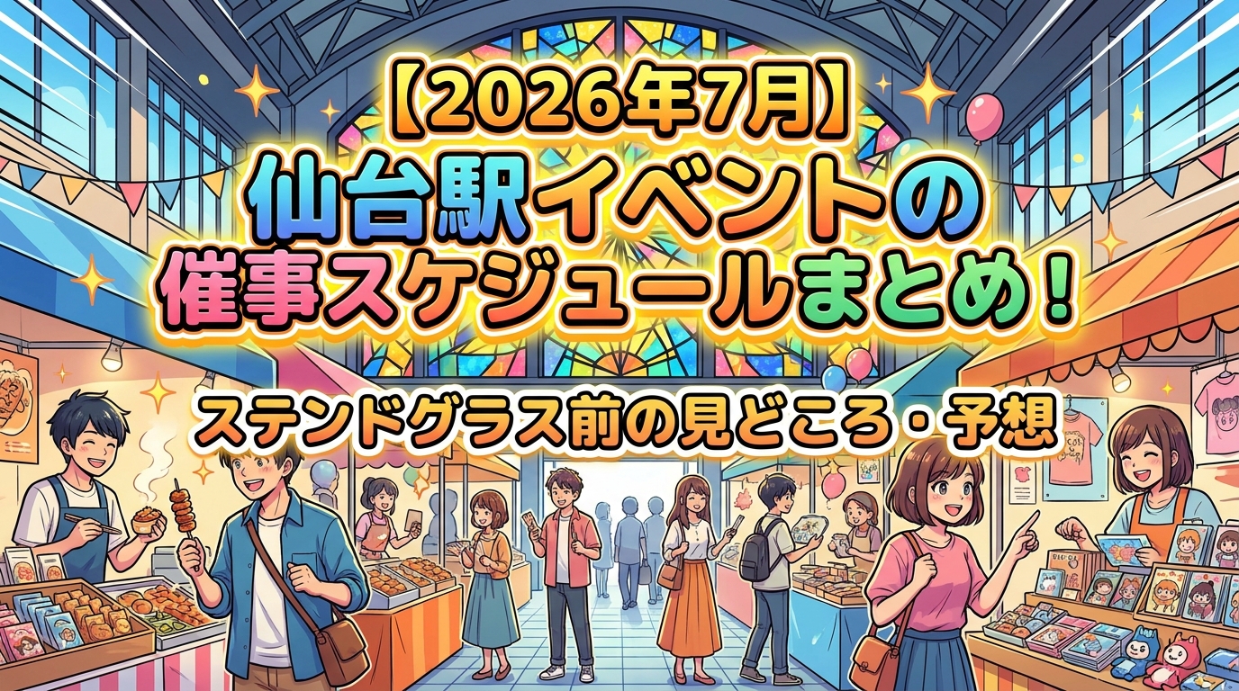 【2026年7月】仙台駅イベントの催事スケジュールまとめ!ステンドグラス前の見どころ・予想