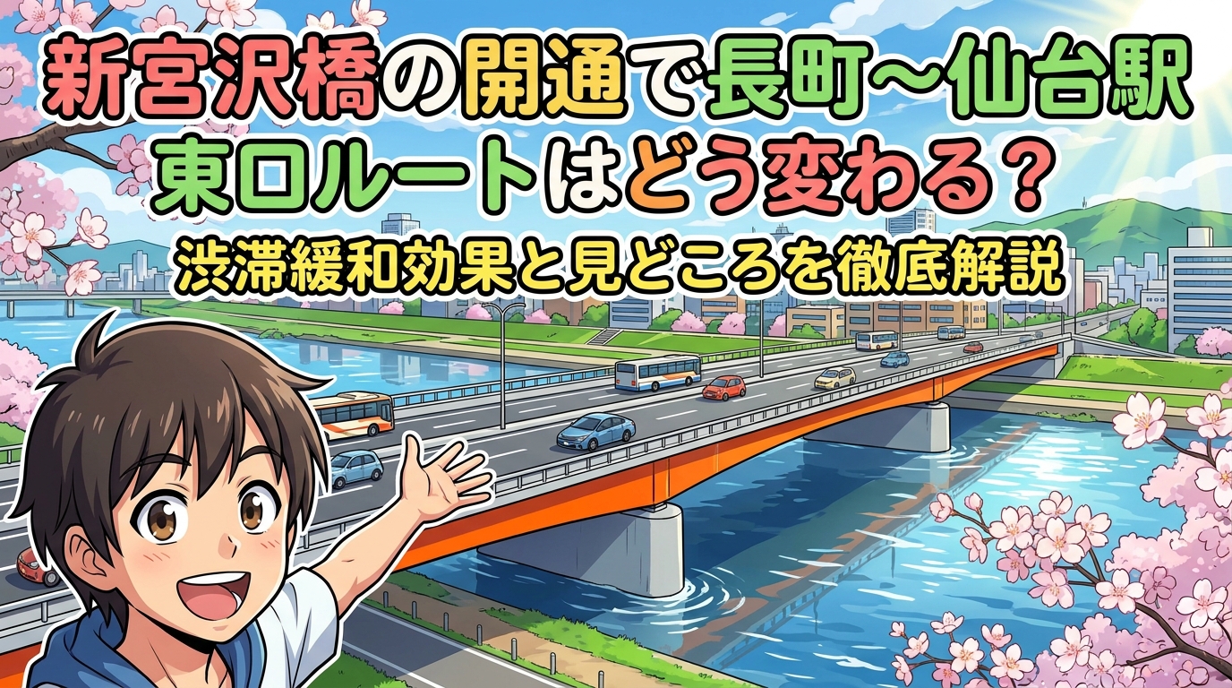 仙台・宮沢橋の9月開通