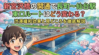 仙台・宮沢橋の9月開通！長町〜仙台駅東口ルートはどう変わる？