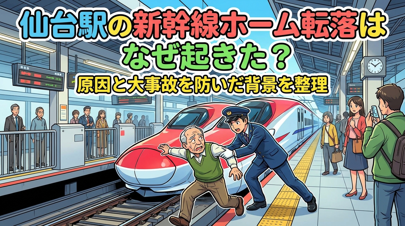 仙台駅の新幹線ホーム転落はなぜ起きた?原因と大事故を防いだ背景を整理