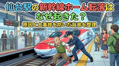 仙台駅の新幹線ホーム転落はなぜ起きた？原因と大事故を防いだ背景を整理