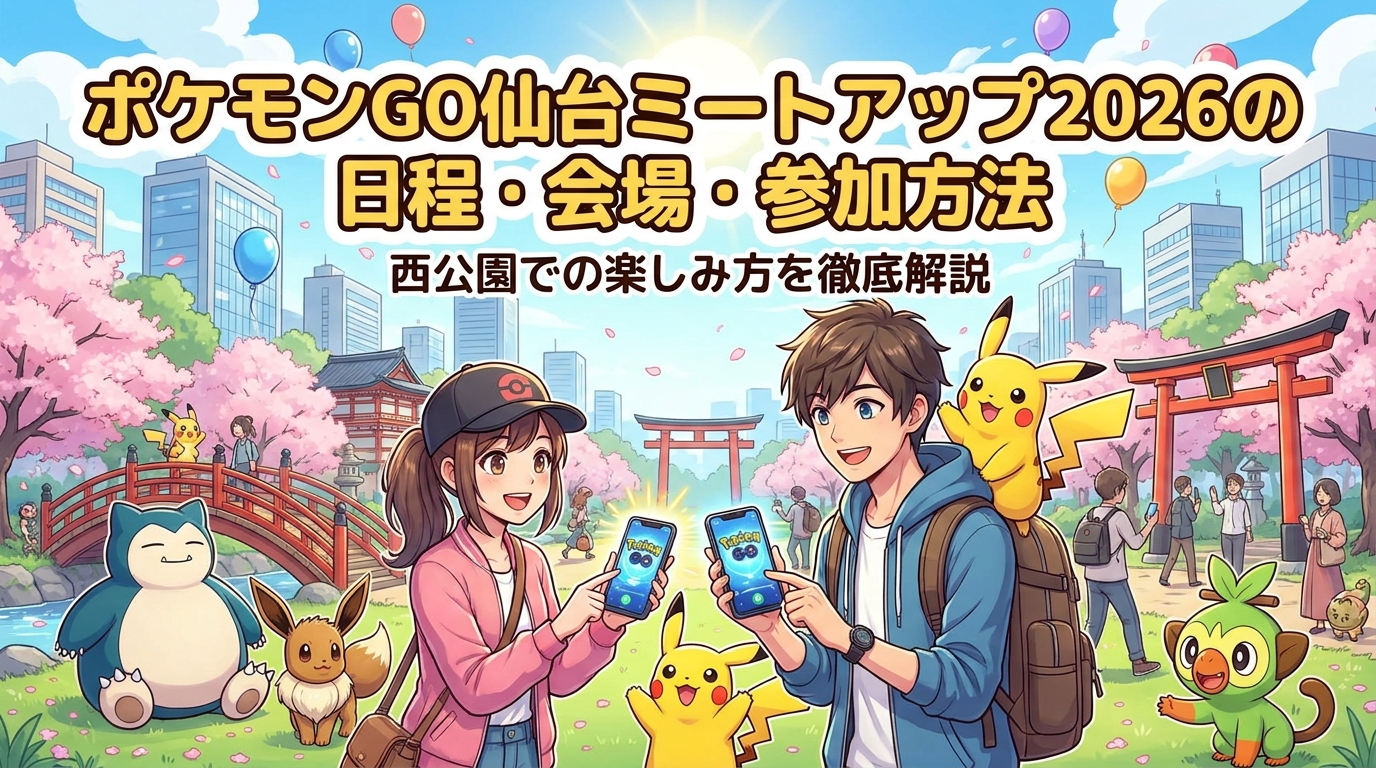 ポケモンGO仙台ミートアップ2026の日程・会場・参加方法と西公園での楽しみ方を徹底解説