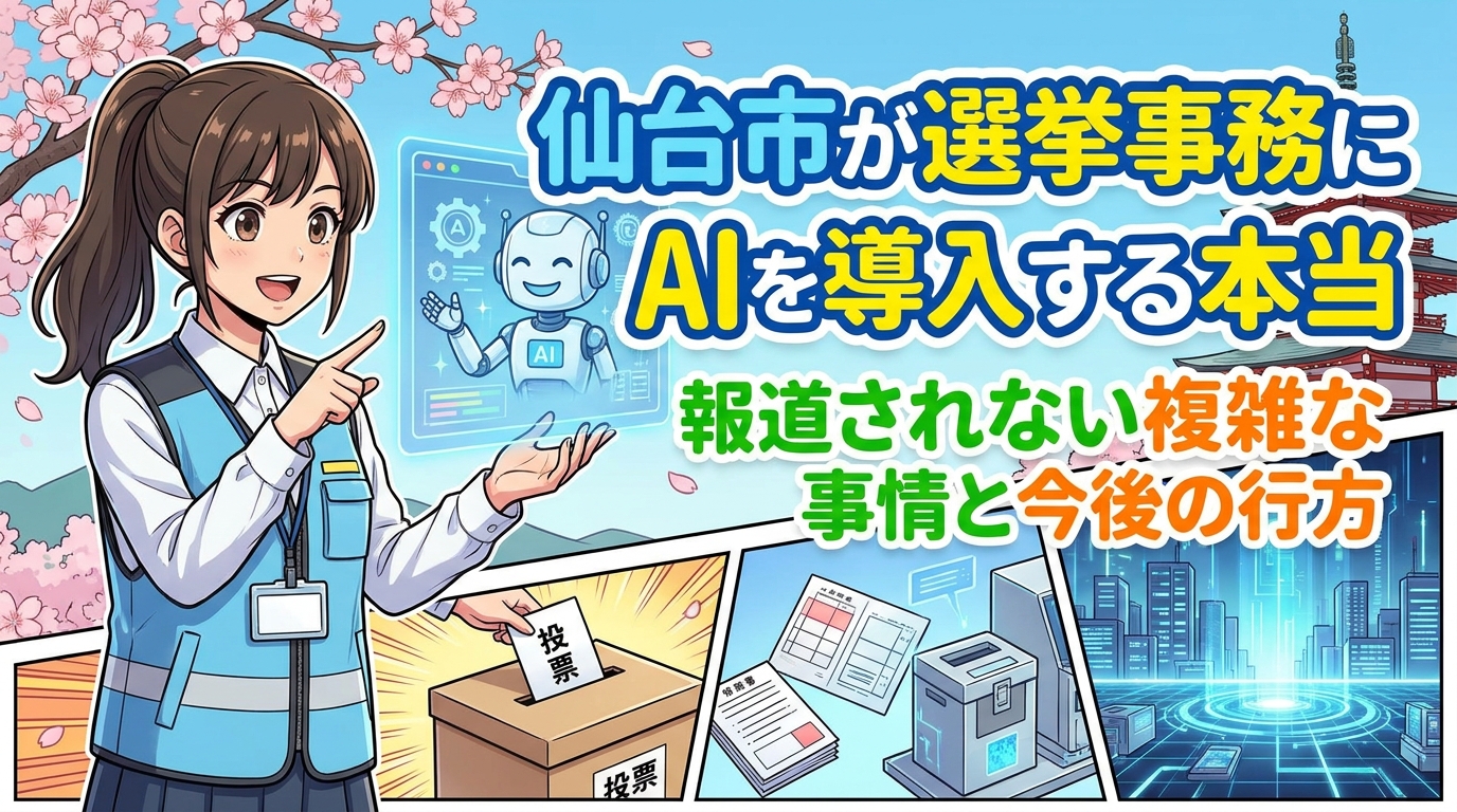 仙台市が選挙事務にAIを導入する本当の理由は?複雑すぎる背景と今後の展開を整理