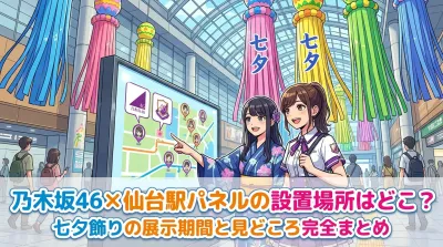 乃木坂46×仙台駅パネルの設置場所はどこ？七夕飾りの展示期間と見どころ完全まとめ