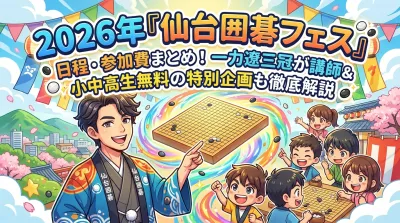 2026年「仙台囲碁フェス」の日程・参加費まとめ！一力遼三冠が講師＆小中高生無料の特別企画も徹底解説