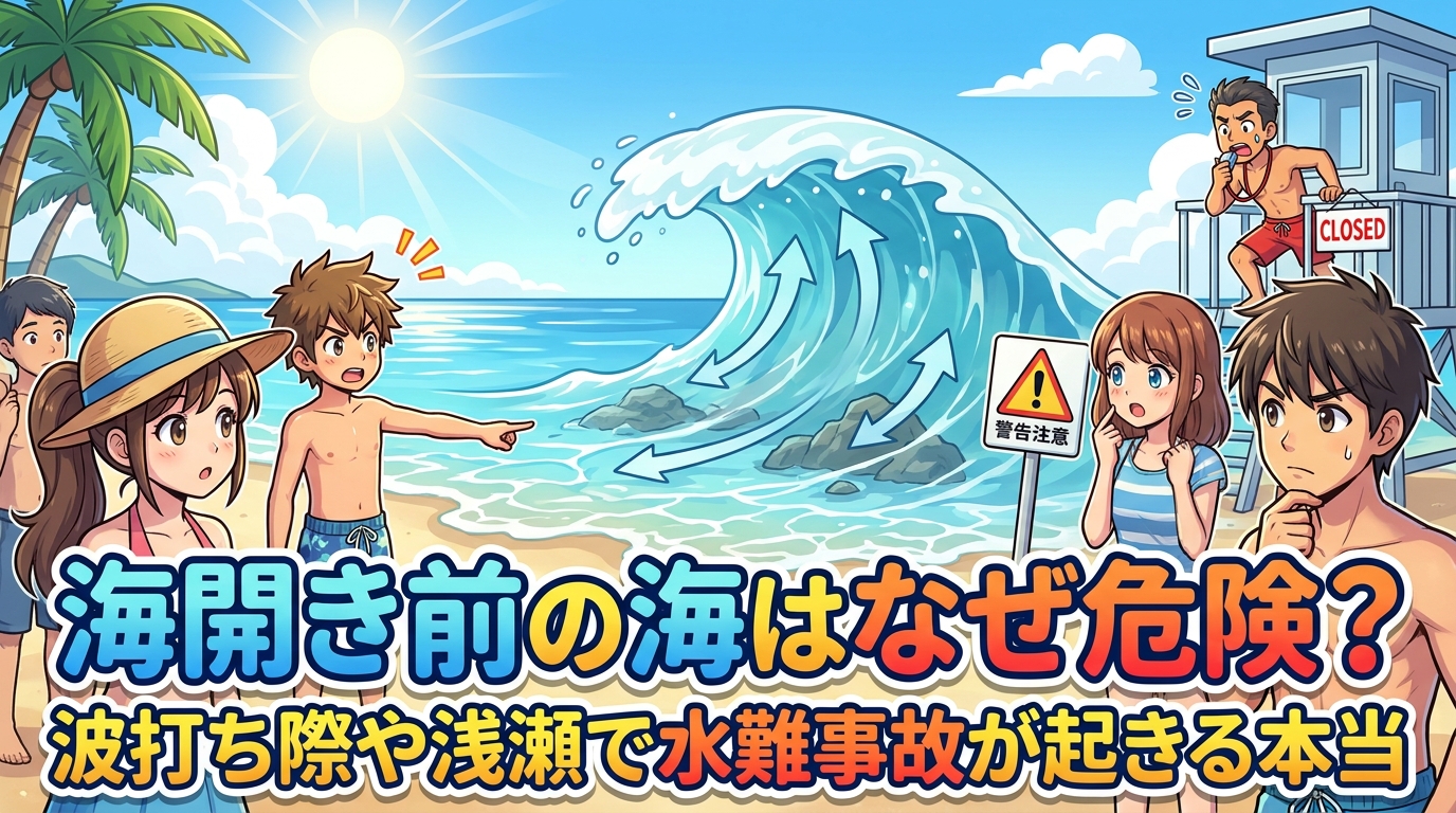 海開き前の海はなぜ危険?波打ち際や浅瀬で水難事故が起きる本当の理由