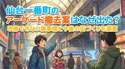 仙台一番町のアーケード撤去案はなぜ出た？改修できない裏事情と今後の街づくりを調査