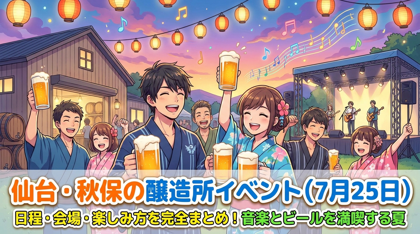仙台・秋保の醸造所イベント（7月25日）日程・会場・楽しみ方を完全まとめ！音楽とビールを満喫する夏