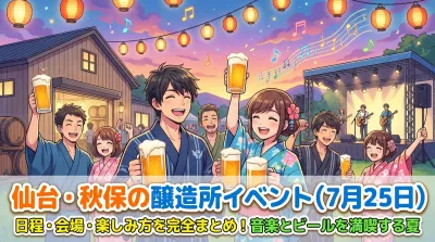 仙台・秋保の醸造所イベント（7月25日）日程・会場・楽しみ方を完全まとめ！音楽とビールを満喫する夏