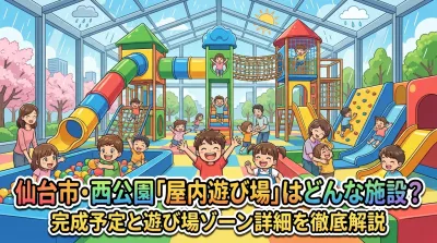 仙台市・西公園「屋内遊び場」はどんな施設？完成予定と遊び場ゾーン詳細を徹底解説