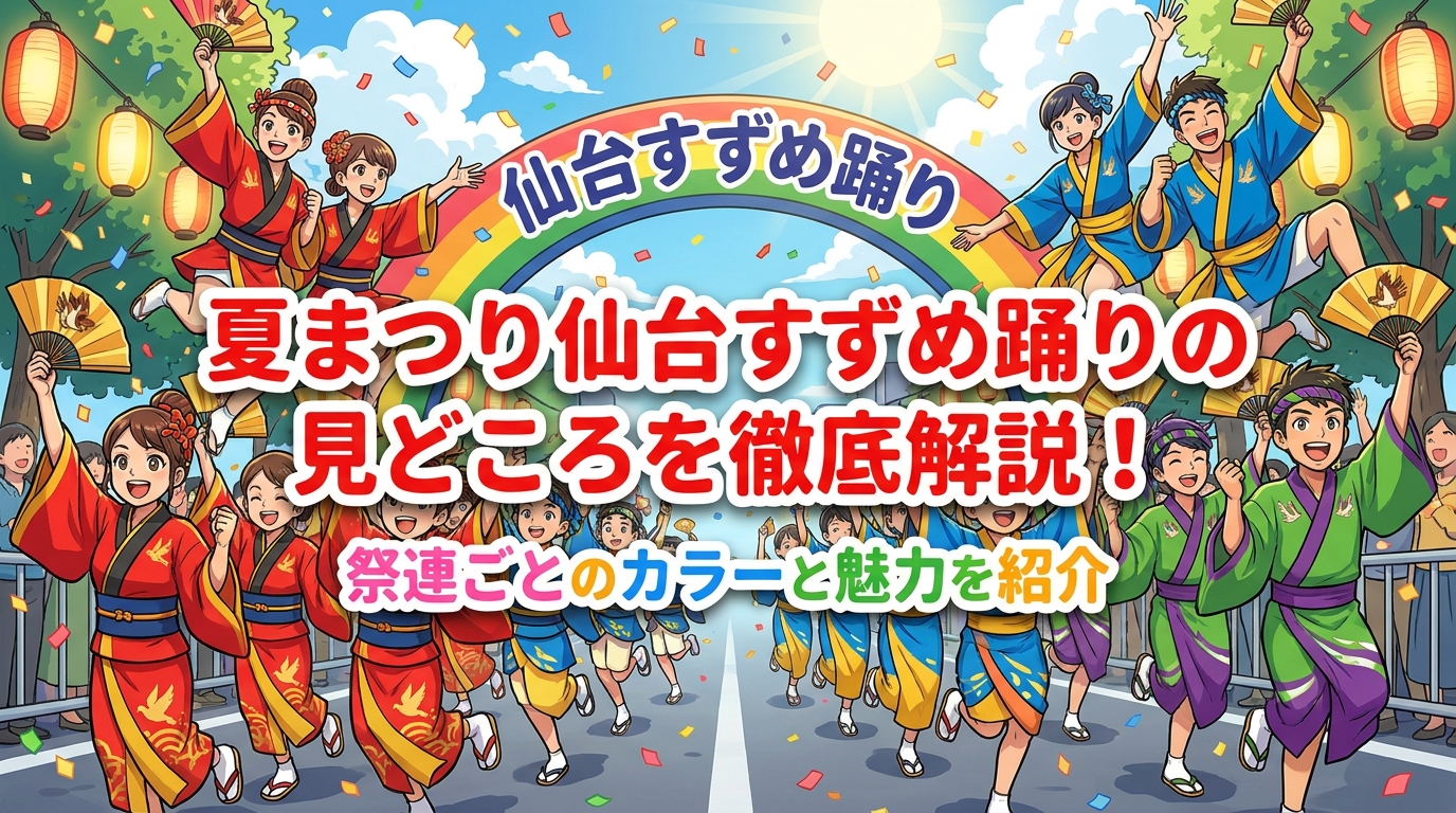 夏まつり仙台すずめ踊りの見どころを徹底解説！祭連ごとのカラーと魅力を紹介