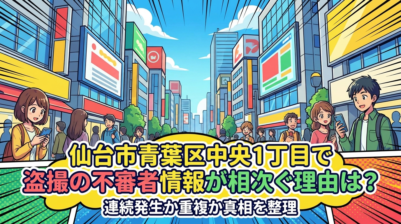 仙台市青葉区中央1丁目で盗撮の不審者情報が相次ぐ理由は？連続発生か重複か真相を整理