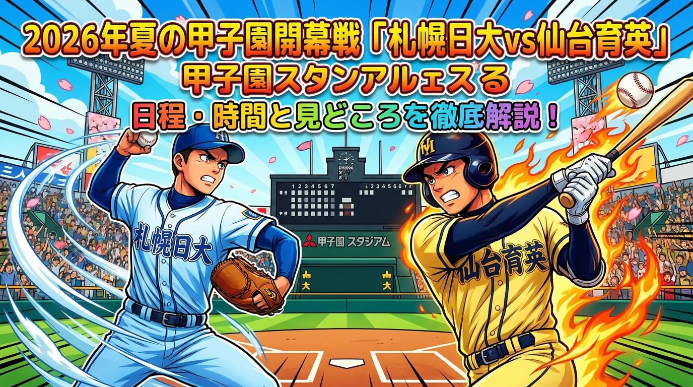 2026年夏の甲子園開幕戦「札幌日大vs仙台育英」の日程・時間と見どころを徹底解説！