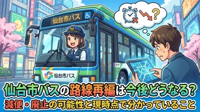 仙台市バスの路線再編は今後どうなる？減便・廃止の可能性と現時点で分かっていること