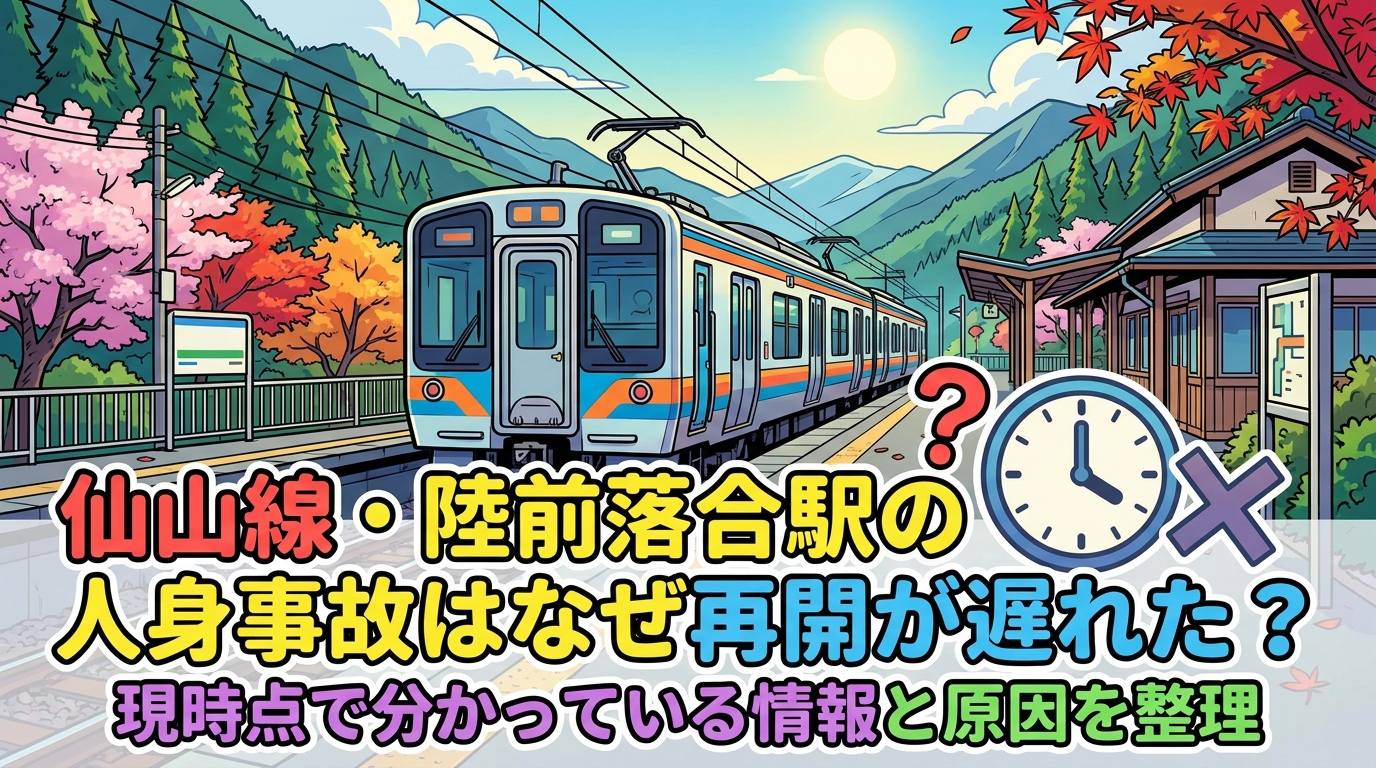 仙山線・陸前落合駅の人身事故はなぜ再開が遅れた？現時点で分かっている情報と原因を整理