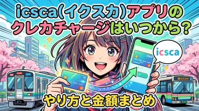 icsca(イクスカ)アプリのクレカチャージはいつから？やり方と金額まとめ