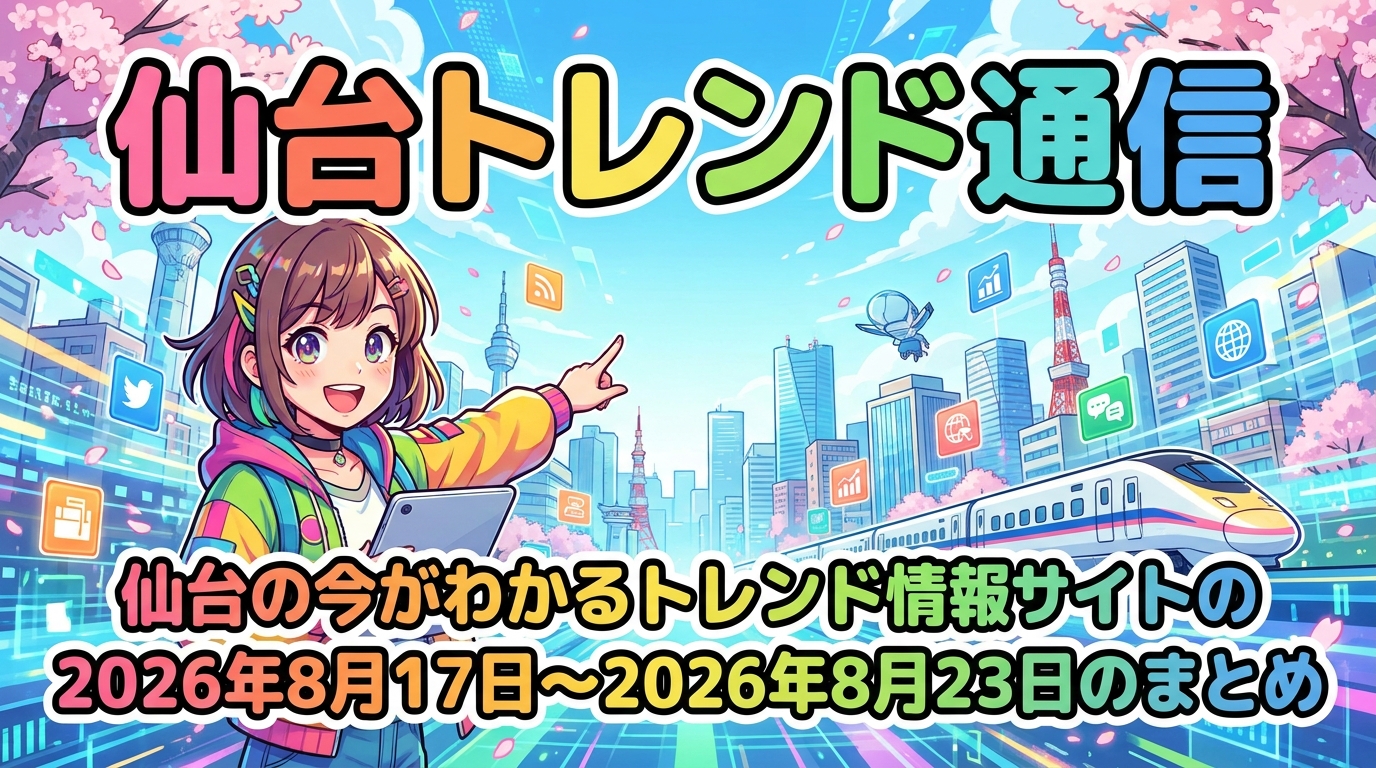 仙台トレンド通信|仙台の今がわかるトレンド情報サイトの2026年8月17日〜2026年8月23日のまとめ