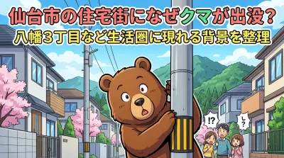 仙台市の住宅街になぜクマが出没？八幡3丁目など生活圏に現れる背景を整理