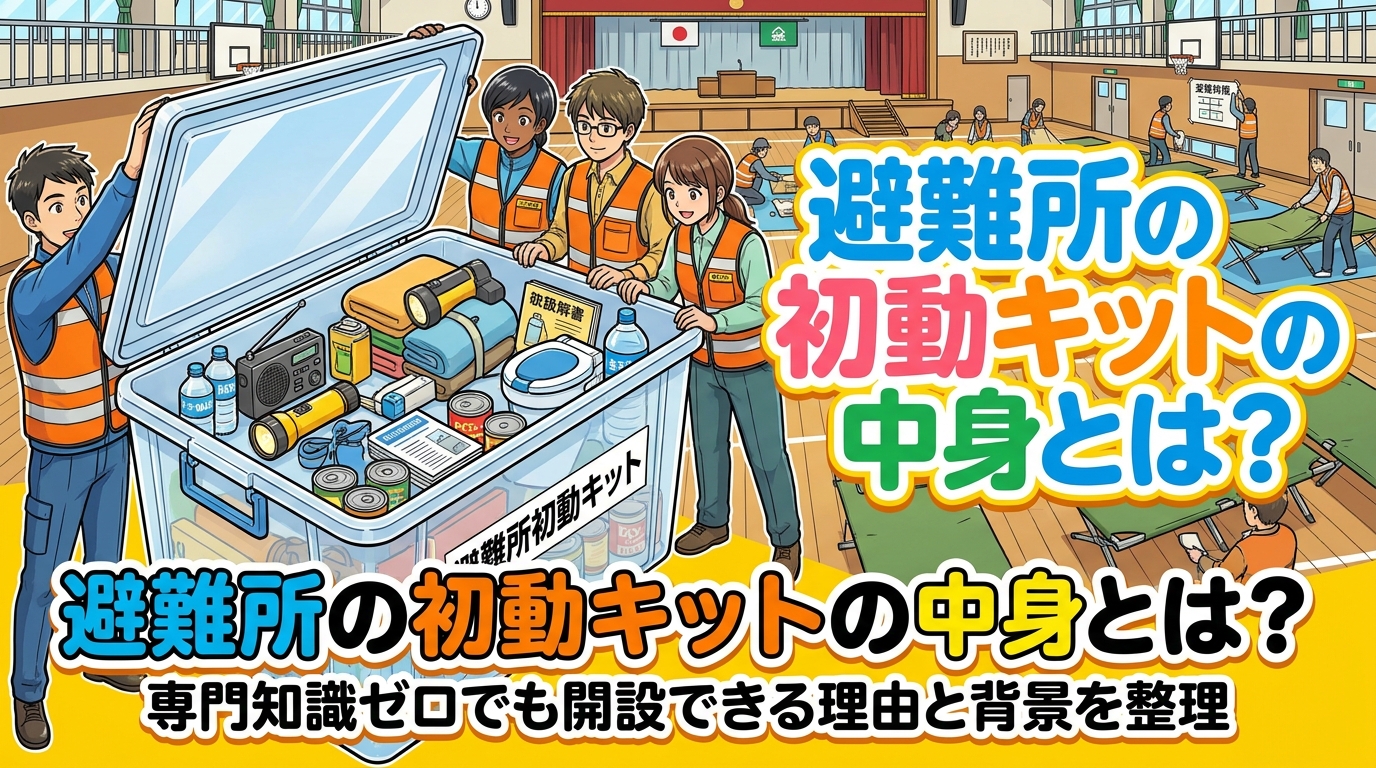 避難所の初動キットの中身とは？専門知識ゼロでも開設できる理由と背景を整理