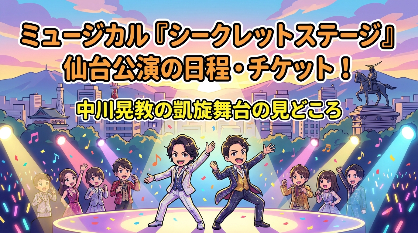 ミュージカル『シークレットステージ』仙台公演の日程・チケット!中川晃教の凱旋舞台の見どころ