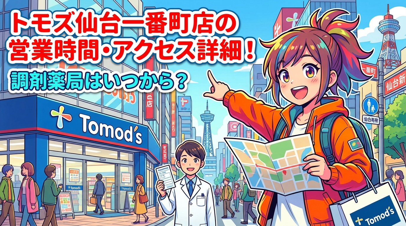 トモズ仙台一番町店の営業時間・アクセス詳細!調剤薬局はいつから?