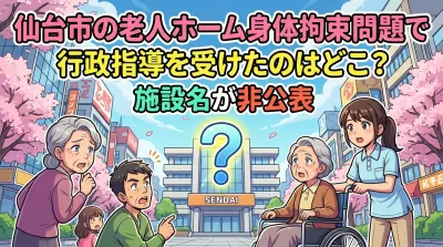 仙台市の老人ホーム身体拘束問題で行政指導を受けたのはどこ？施設名が非公表の理由と今後の展開を整理