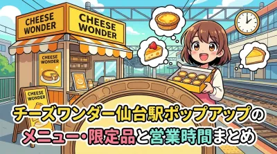チーズワンダー仙台駅ポップアップのメニュー・限定品と営業時間まとめ