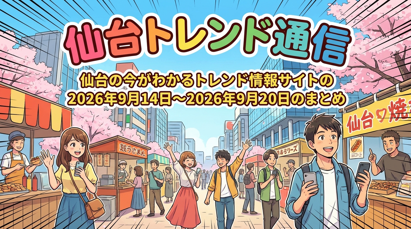 仙台トレンド通信|仙台の今がわかるトレンド情報サイトの2026年9月14日〜2026年9月20日のまとめ