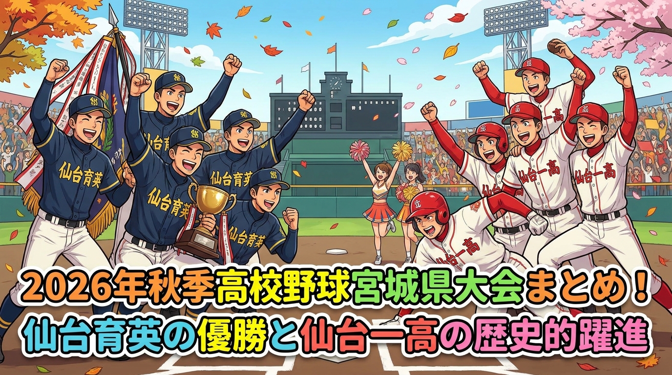 2026年秋季高校野球宮城県大会まとめ!仙台育英の優勝と仙台一高の歴史的躍進