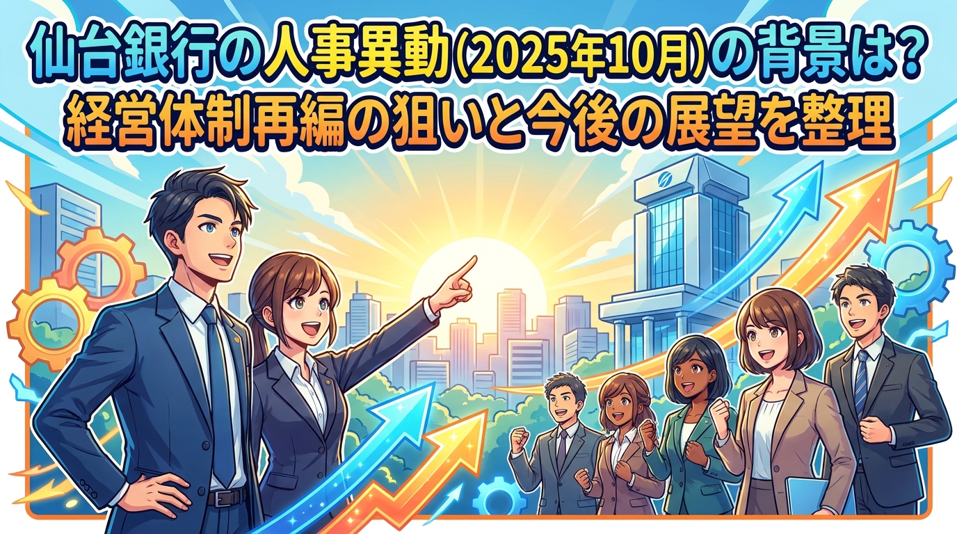 仙台銀行の人事異動（2025年10月）の背景は？経営体制再編の狙いと今後の展望を整理