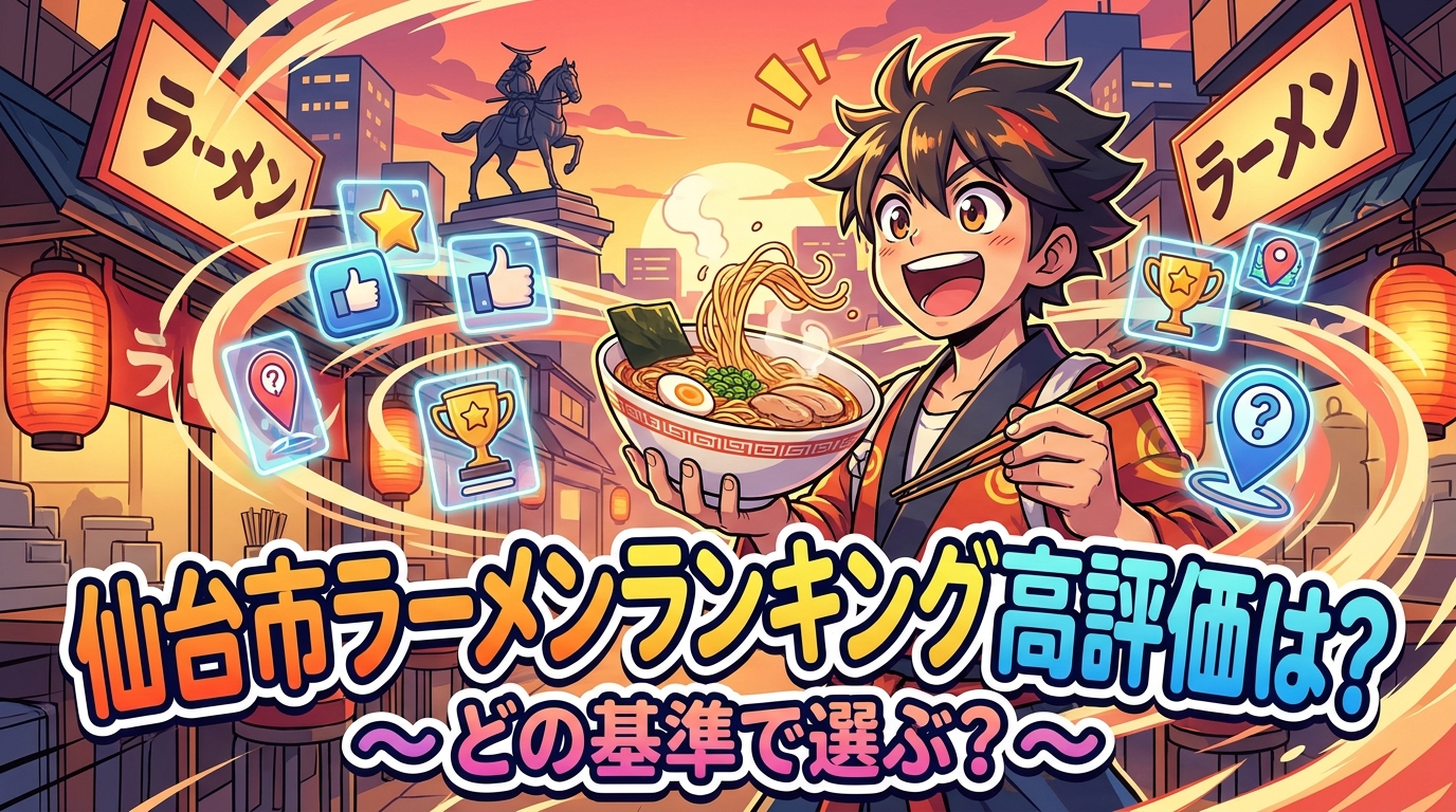 仙台市ラーメンランキング高評価は?