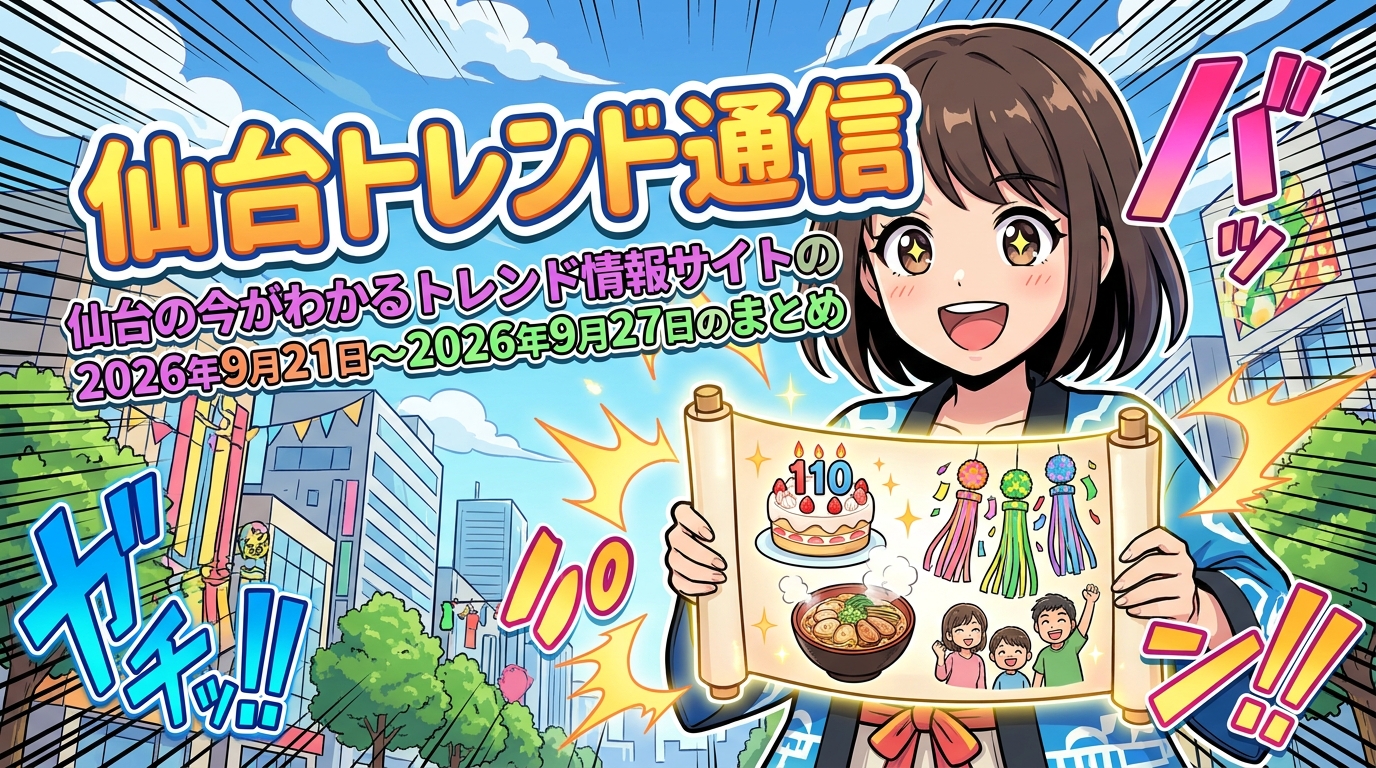 仙台トレンド通信｜仙台の今がわかるトレンド情報サイトの2026年9月21日〜2026年9月27日のまとめ