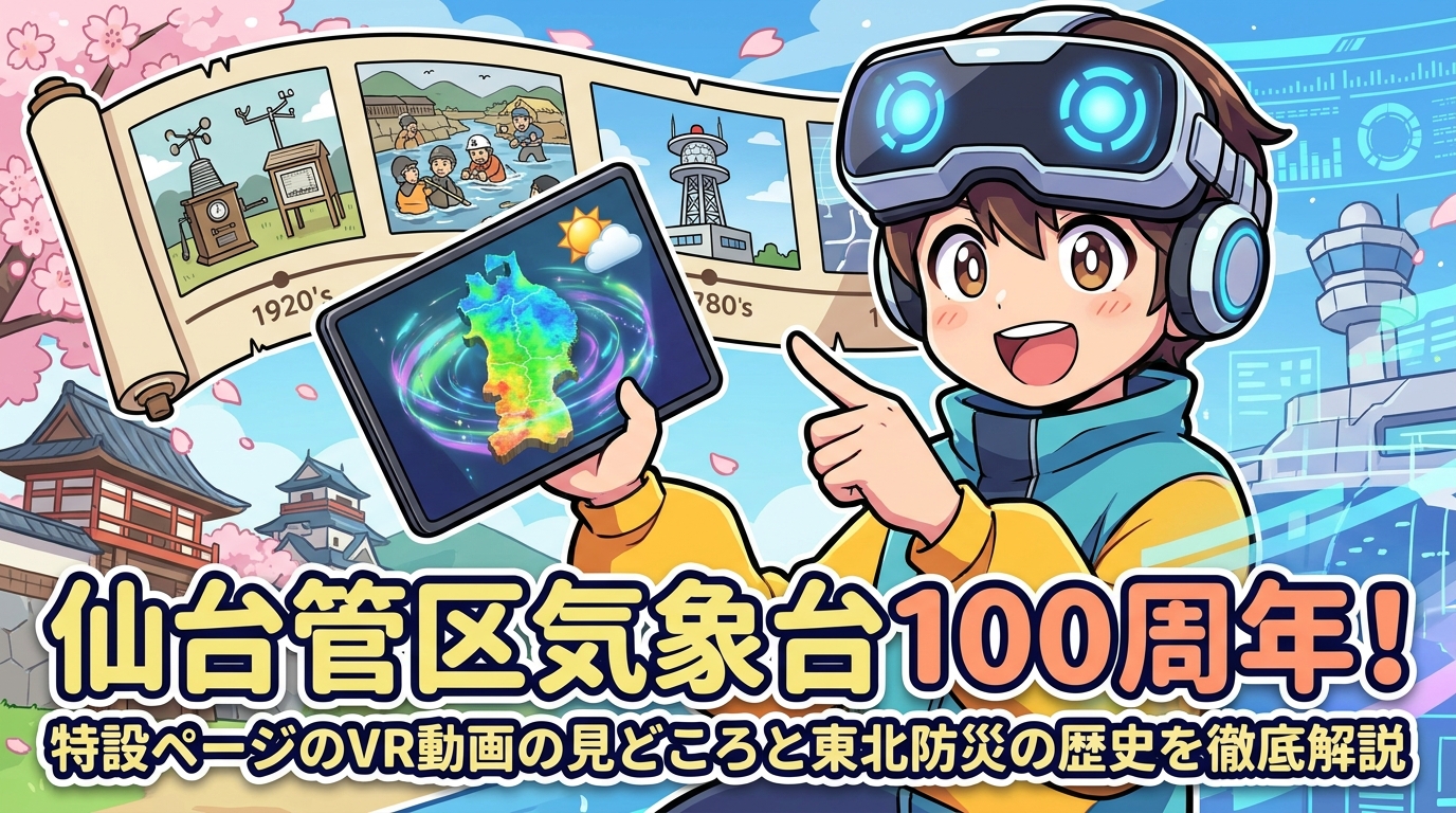 仙台管区気象台100周年！特設ページのVR動画の見どころと東北防災の歴史を徹底解説