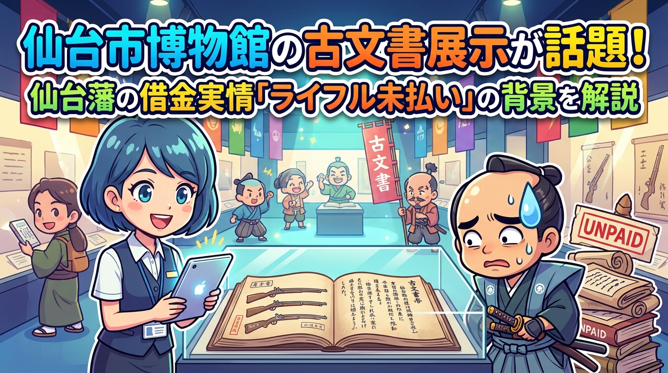 仙台藩の借金実情を記した古文書展