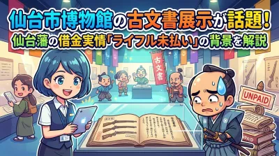 仙台藩の借金実情を記した古文書展