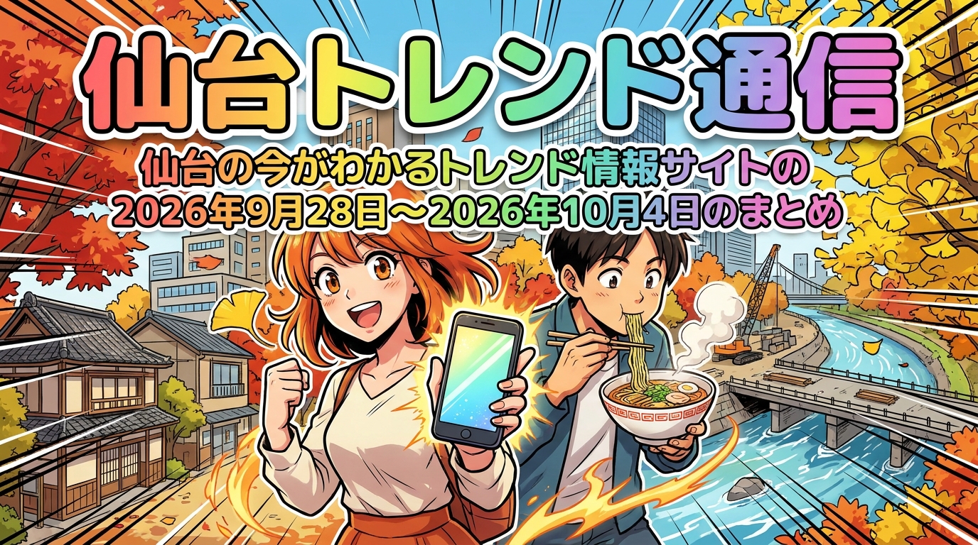 仙台トレンド通信|仙台の今がわかるトレンド情報サイトの2026年9月28日〜2026年10月4日のまとめ