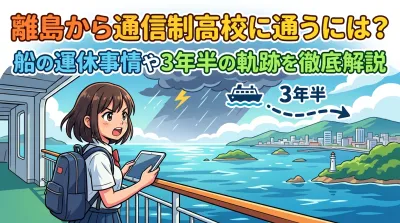 離島から通信制高校に通うには？船の運休事情や3年半の軌跡を徹底解説