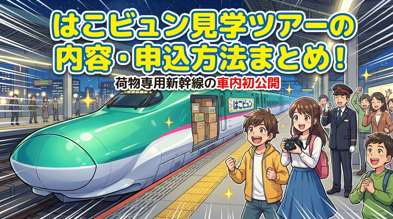 はこビュン見学ツアーの内容・申込方法まとめ!荷物専用新幹線の車内初公開