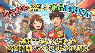 仙台朝市で楽しむ絶品海鮮朝食！豊洲市場との違いや営業時間・アクセスを徹底解説
