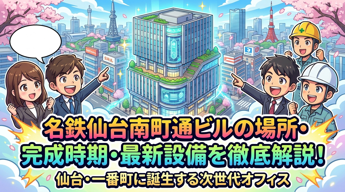 名鉄仙台南町通ビルの場所・完成時期・最新設備を徹底解説!仙台・一番町に誕生する次世代オフィス