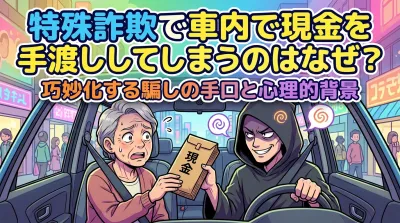 特殊詐欺で車内で現金を手渡ししてしまうのはなぜ？巧妙化する騙しの手口と心理的背景