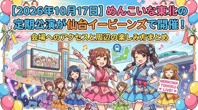 【2026年10月17日】めんこいな東北の定期公演が仙台イービーンズで開催！会場へのアクセスと周辺の楽しみ方まとめ