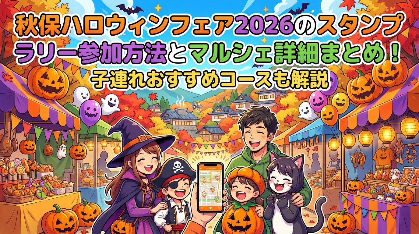 秋保ハロウィンフェア2026のスタンプラリー参加方法とマルシェ詳細まとめ！子連れおすすめコースも解説