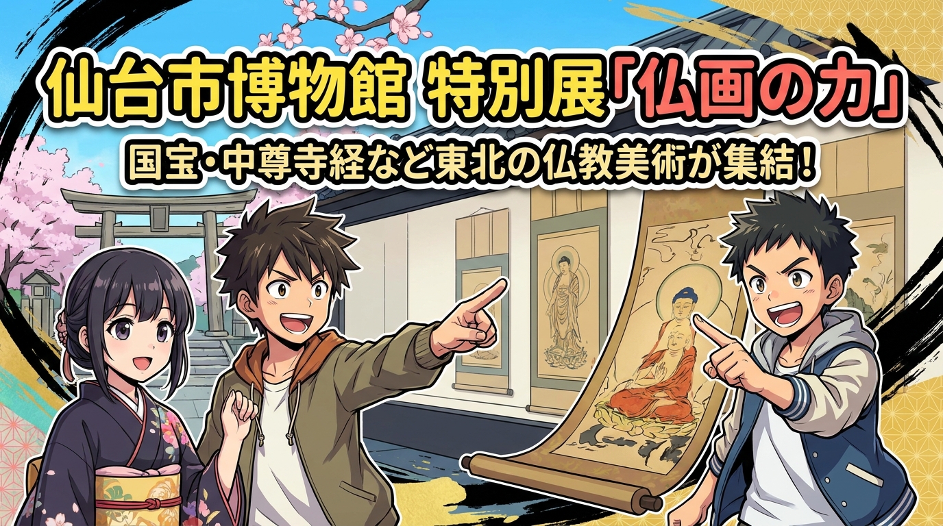 仙台市博物館 特別展「仏画の力」の見どころ・チケット・期間を完全まとめ！国宝・中尊寺経など東北の仏教美術が集結
