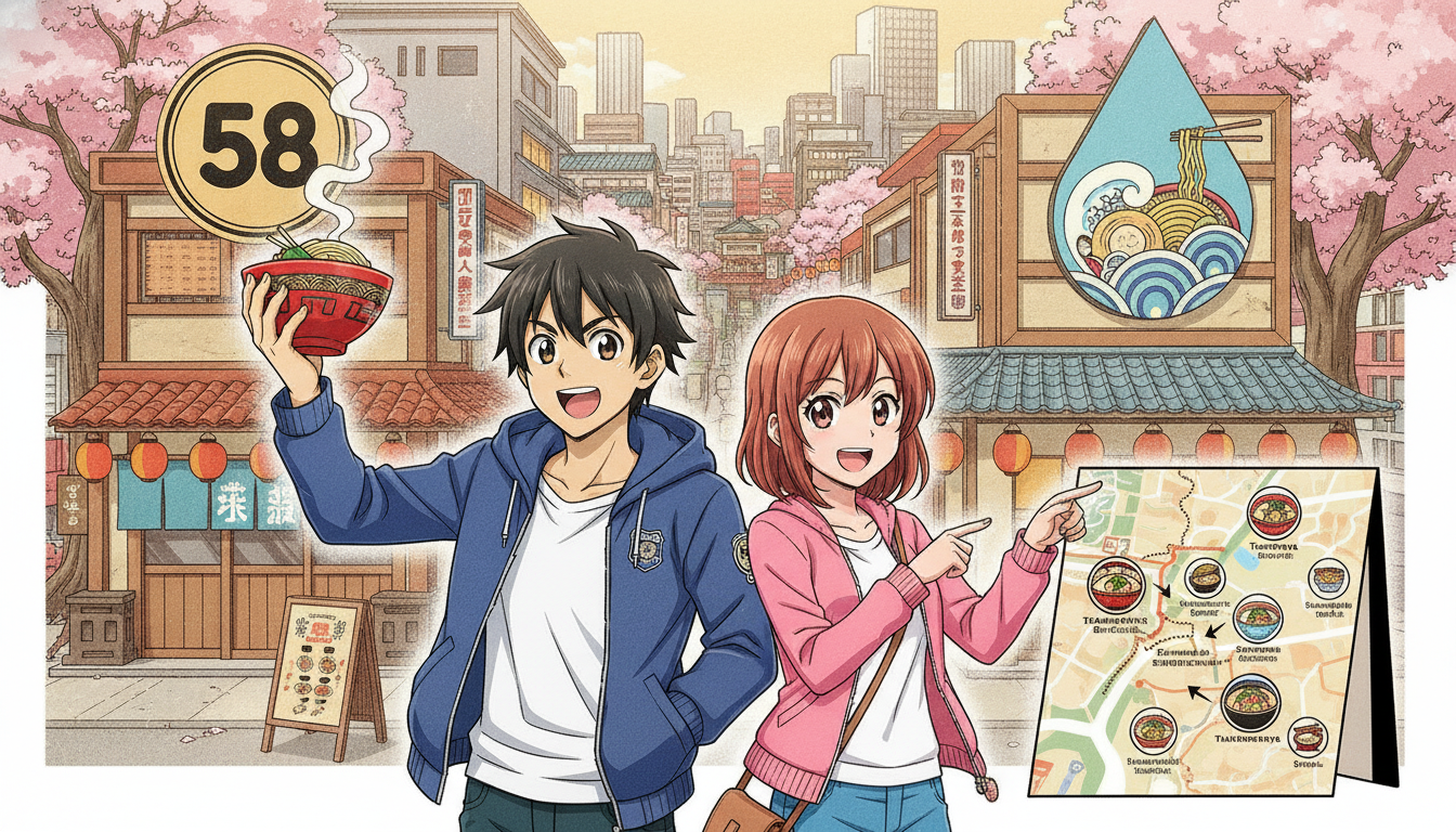 錦町でラーメンを探すなら、まずは麺屋58とつけ麺屋しずくが有力です